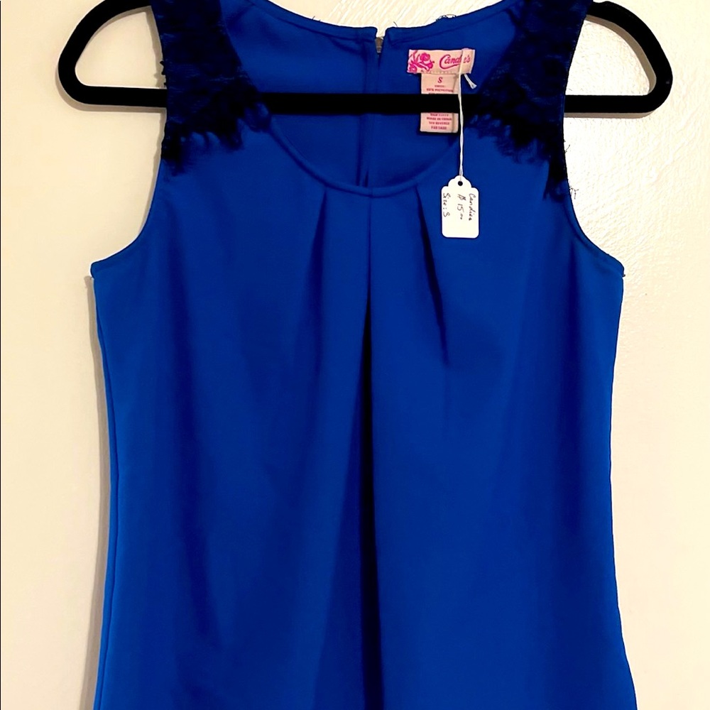 Candies brand size S  blue with black lace